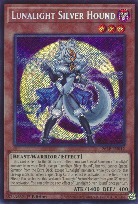 Lunalight Silver Hound - 26LP-EN012 - Secret Rare