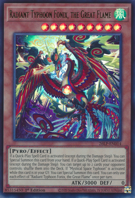 Radiant Typhoon Fonix, the Great Flame - 26LP-EN014 - Ultra Rare