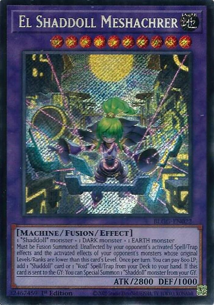 BLGG-EN022 - El Shaddoll Meshachrar - Secret Rare - Battles of Legend: Glorious Gallery
