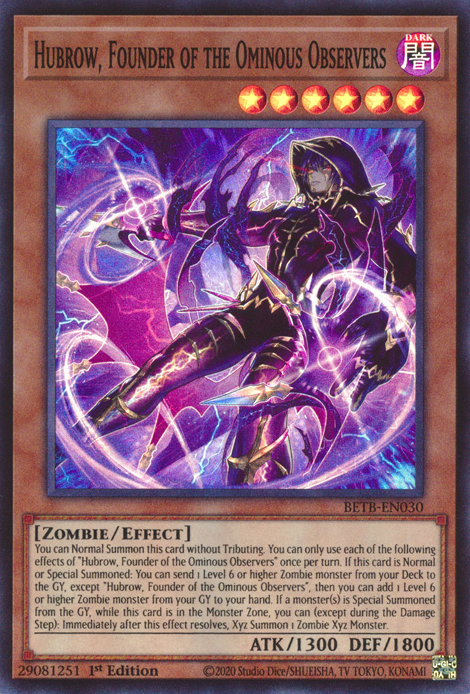 Hubrow, Founder of the Ominous Observers - BETB-EN030 - Super Rare