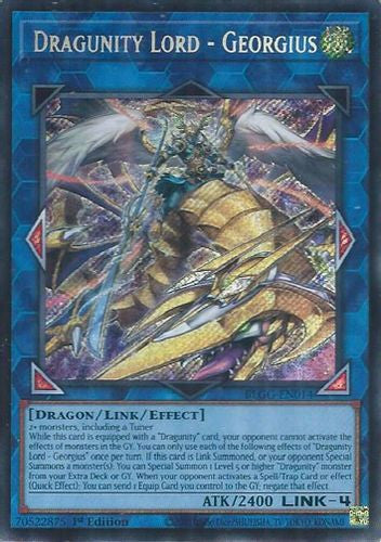 BLGG-EN014 - Dragunity Lord - Georgius - Secret Rare - Battles of Legend: Glorious Gallery