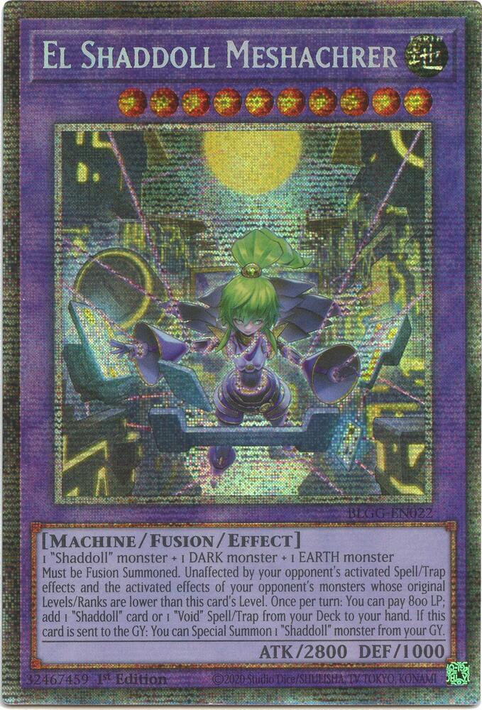BLGG-EN022 - El Shaddoll Meshachrar - Starlight Rare - Battles of Legend: Glorious Gallery