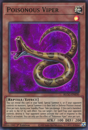 BLGG-EN030 - Poisonous Viper - Ultra Rare - Battles of Legend: Glorious Gallery