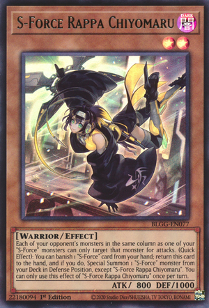 BLGG-EN077 - S-Force Rappa Chiyomaru - Ultra Rare - Battles of Legend: Glorious Gallery