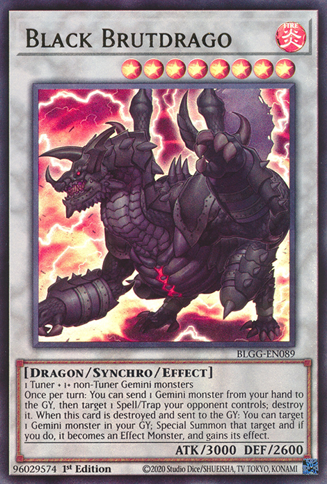 BLGG-EN089 - Black Brutdrago - Ultra Rare - Battles of Legend: Glorious Gallery