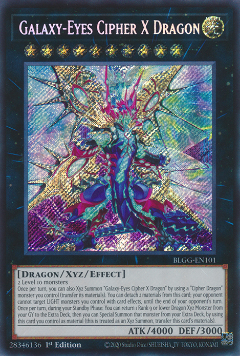 BLGG-EN101 - Galaxy-Eyes Cipher X Dragon - Secret Rare - Battles of Legend: Glorious Gallery