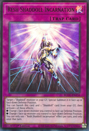 Resh Shaddoll Incarnation - BLGG-EN134 - Ultra Rare - Battles of Legend: Glorious Gallery x3