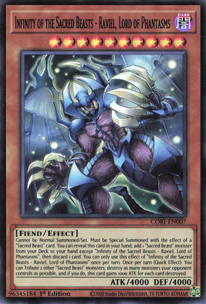 CORI-EN007 - Infinity of the  Sacred Beasts - Raviel, Lord of Phantasms - Super Rare -  Chaos Origins