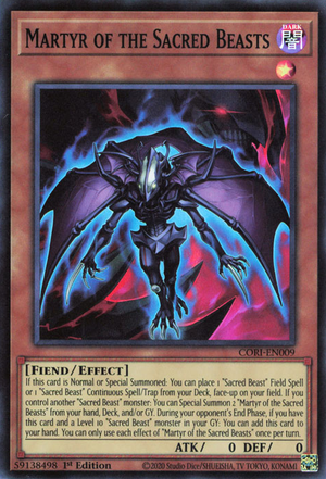 CORI-EN009 - Martyr of the Sacred Beasts - Super Rare -  Chaos Origins