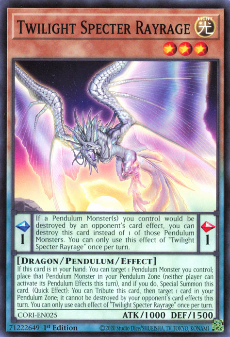 CORI-EN025 - Twilight Specter Rayrage - Common -  Chaos Origins x3