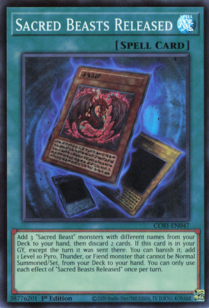 CORI-EN047 - Sacred Beasts Released - Super Rare - Chaos Origins