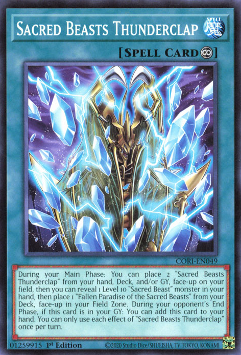 CORI-EN049 - Sacred Beasts Thunderclap - Common - Chaos Origins x3
