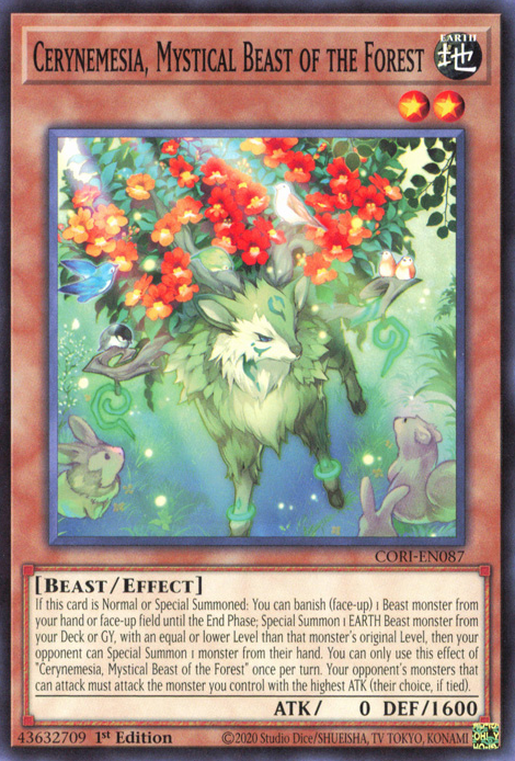 CORI-EN087 - Cerynemesia, Mystical Beast of the Forest - Common x3