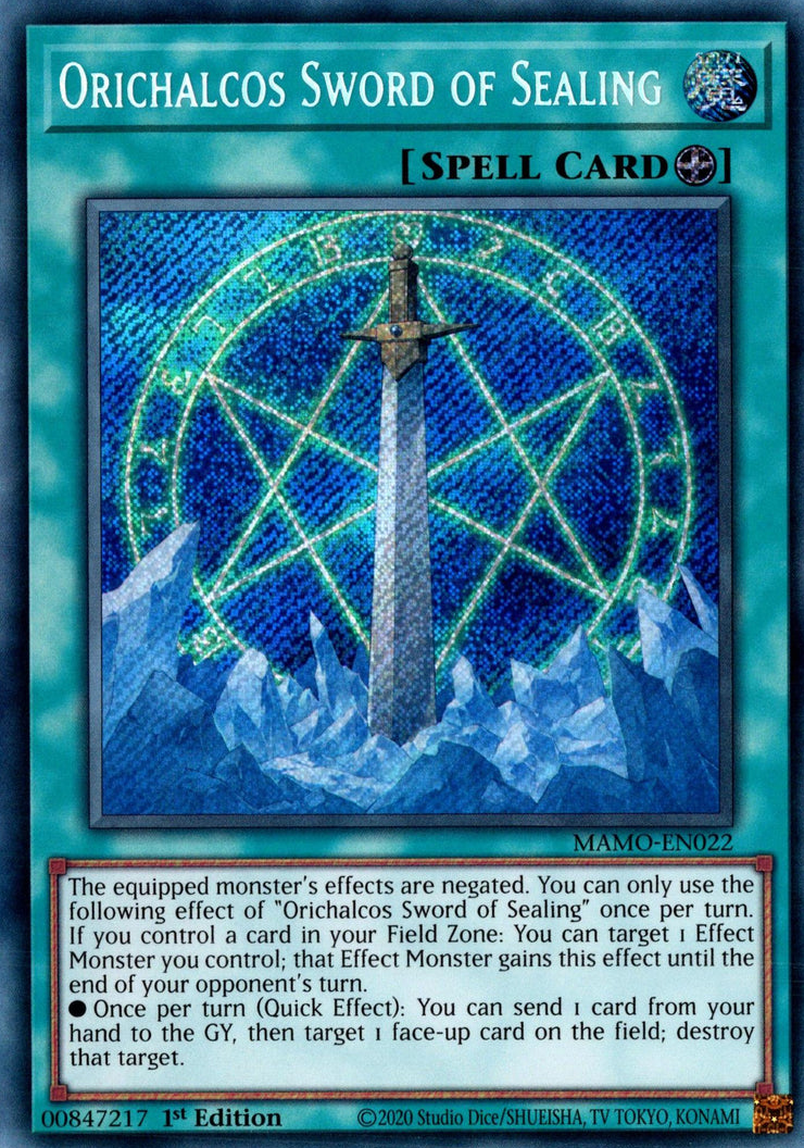 Orichalcos Sword of Sealing - MAMO-EN022 - Secret Rare
