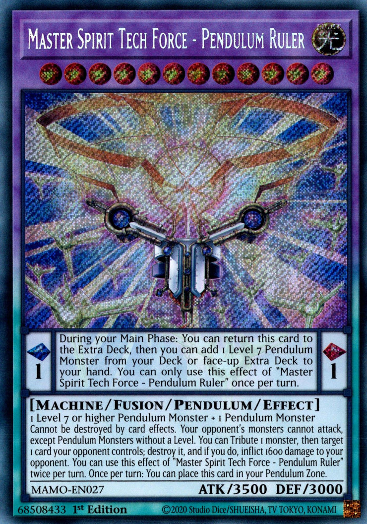 Master Spirit Tech Force - Pendulum Ruler - MAMO-EN027 - Secret Rare