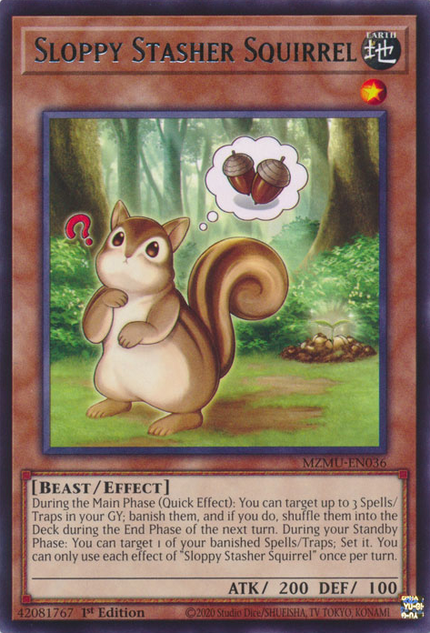 Sloppy Stasher Squirrel - MZMU-EN036 - Rare x3