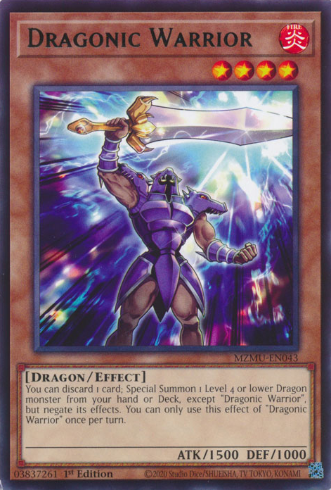Dragonic Warrior - MZMU-EN043 - Rare x3