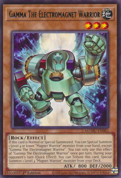 Gamma the Electromagnet Warrior - MZMU-EN082 - Rare x3