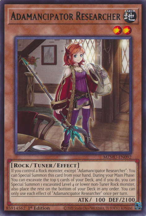 Adamancipator Researcher - MZMU-EN092 - Rare x3