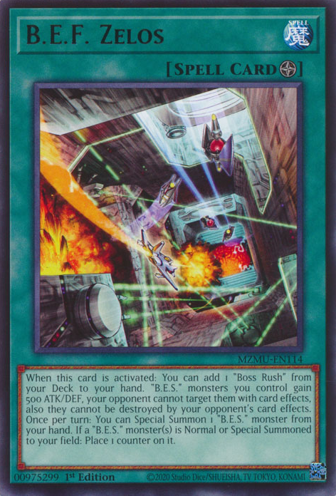 B.E.F. Zelos - MZMU-EN114 - Rare x3