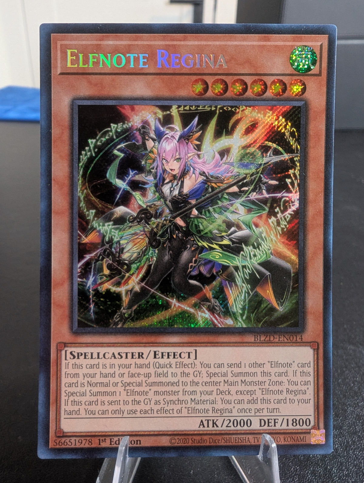 BLZD-EN014 - Elfnote Regina - Secret Rare - Blazing Dominion