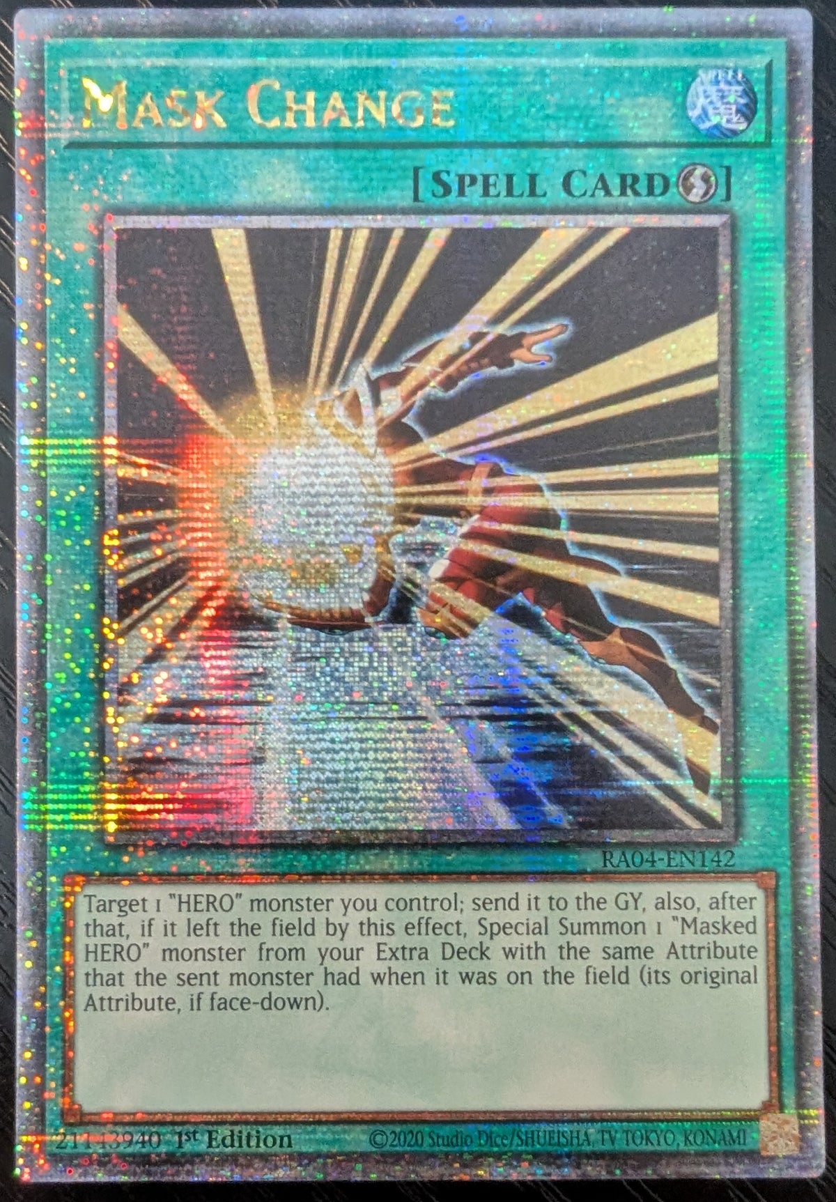 RA04-EN142 - Mask Change - Quarter Century Secret Rare - Quarter Century Stampede